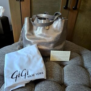 Gigi New York Silver Mini Luna Reversible Bag